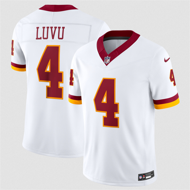 Men's Washington Commanders #4 Frankie Luvu White 2026 F.U.S.E. Vapor Limited Stitched Football Jersey